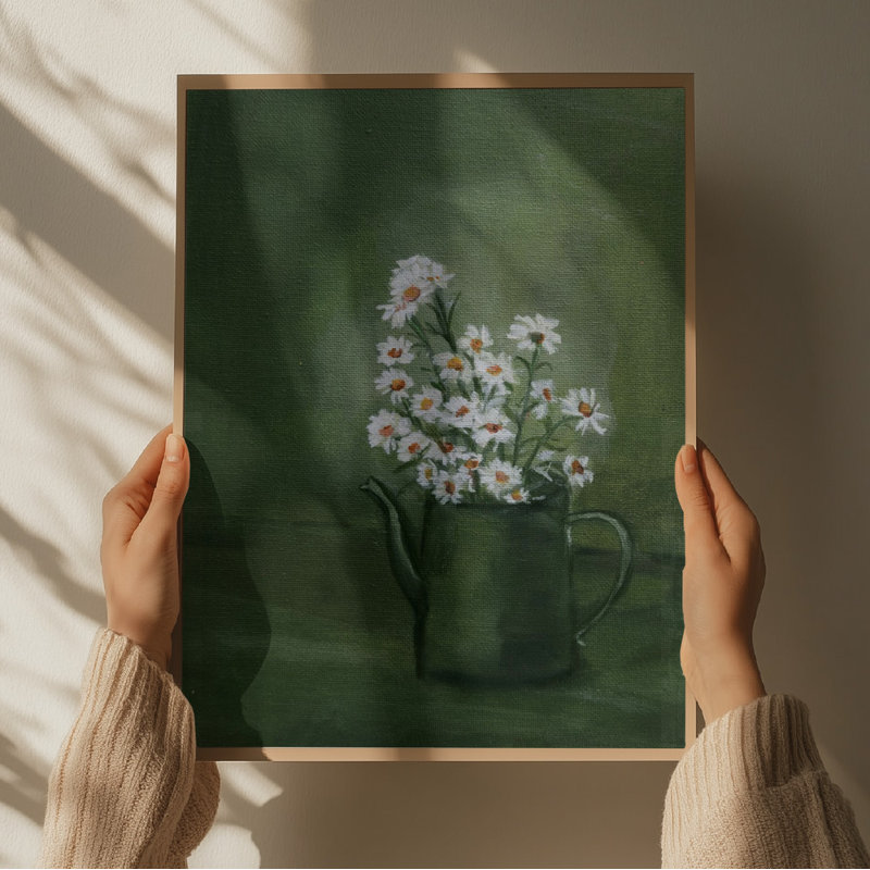 Rustic Daisy Bouquet by Arohika Verma — Still Life Wall Art, Size, Format, Frame Color