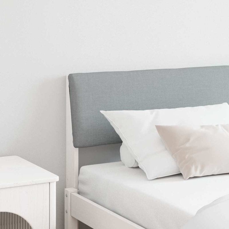 Solid Wood Headboard, Light Grey, White, King