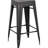 Modern Backless Bar Stools Of 2, 30" Seat Height, Black Abs+Pc Stools, Stackable For Easy Storage, Perfect Kitchen And Settings, 13 Lb Each Art Metal  2 Pieces , Standard Seat, Distressed Color,