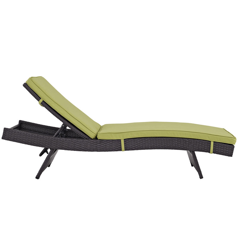Chaises longues d'extérieur en rotin Convene, Péridot