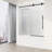 Elan E-Class 56-60" W x 66" H Sliding Frameless Tub Door with 3/8" Fluted Glass-79654571