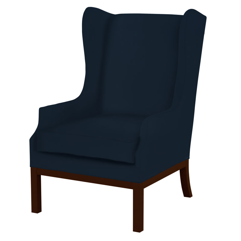 Barley Wingback Chair, F5219-Denim, French Roast, No