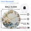 Horloge murale en verre embossée avec chiffres et bougies - 12 po