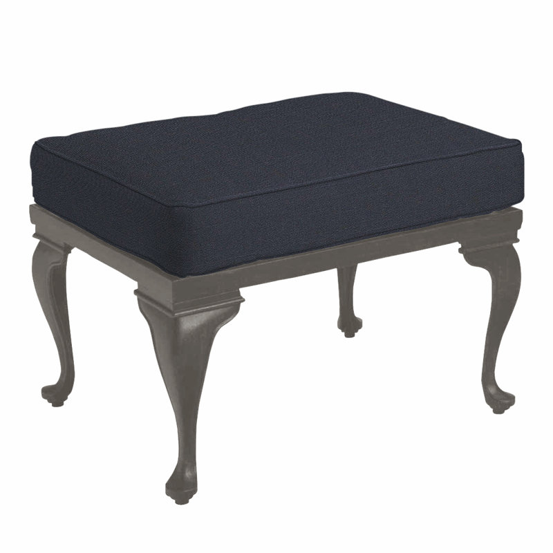 Repose-pieds en aluminium Provance - Gris ardoise, Trépointe, Lin marine, Gris ardoise