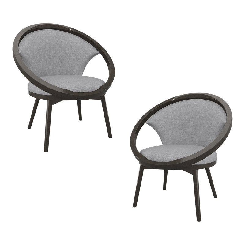 Fauteuil rembourré Currington, 100 % polyester gris, gris