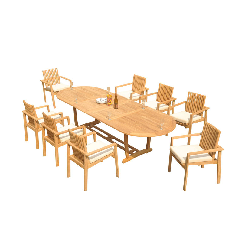 Outdoor 7 - Piece Teak Dining Set