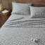 Ensemble de draps pour lit simple 100% coton avec motif de tête de cerf, 4 pièces-128684356