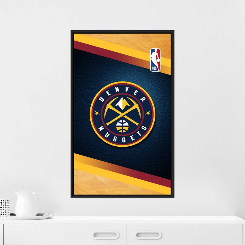 Denver Nuggets NBA, impression sur toile - Officiellement sous licence, reproduction de l'équipe de basketball, Noir