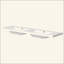 Lavabo en résine pour meuble-lavabo de salle de bain, avec deux lavabos rectangulaires encastrés, trou de robinet simple, comptoir de meuble-lavabo seulement
