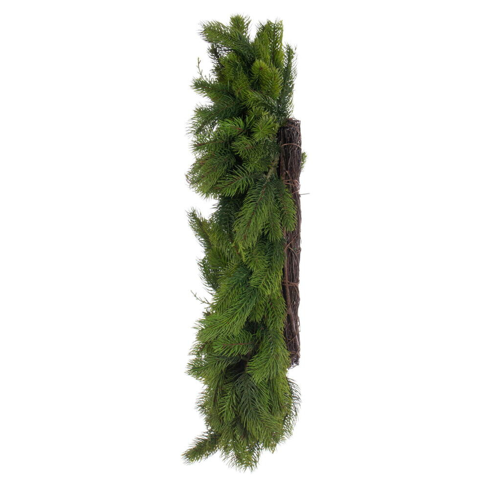 Faux Pine Polyethylene Plastic Wreath, 28" H x 28" W x 28" D