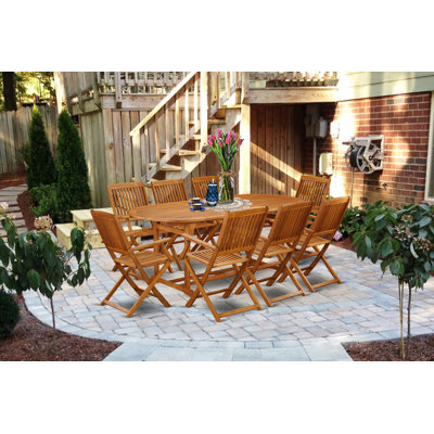 Marcelo 9 Piece Patio Dining Set by Longshore Tides