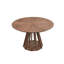 Table de 47,24 pouces, table de salle à manger en bois pour 4 personnes, table de cuisine ronde de conception moderne avec piédestal robuste pour le salon, appartement, restaurant, noyer