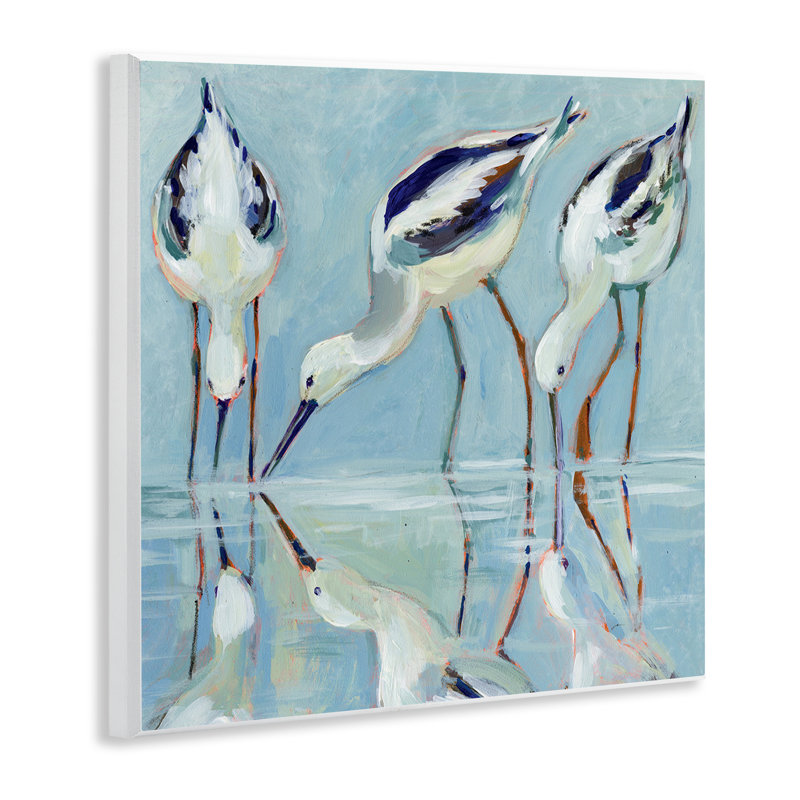 Plaque murale avec échasses et reflets d'eau, par Susan Winget