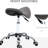 Pu Leather Saddle Seat Stool, Adjustable Height, 360-degree Swivel, For Medical Offices, Grey Faux 360 Work