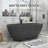 59" Freestanding Solid Surface Stone Resin Soaking Bathtub, Oval-Shaped Design with Overflow, Elegant Centerpiece for Modern Bathrooms-103089604