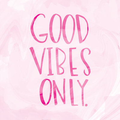 Swirl Laval Lamp Effect Good Vibes Only - Wrapped Canvas Print