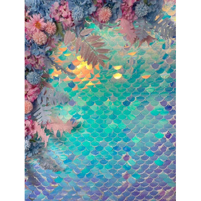 12/24/ 36 Shimmer Sequins Wall Photo Backdrop Panels for Birthday Wedding Engagement Bridal Baby Shower Decortaion Party (Mermaid Fan Shape, 12)