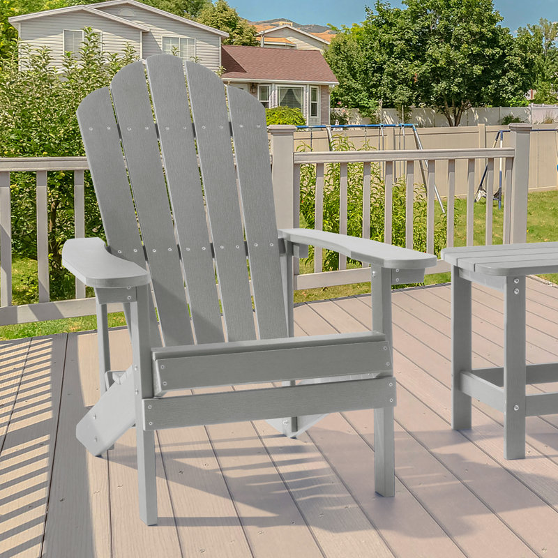 Chaise Adirondack Hatolina, Gris clair