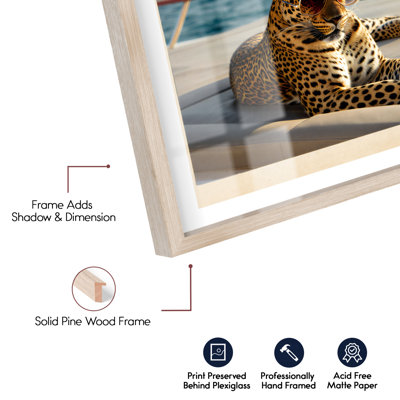 Décoration murale tendance The Looktrack I Shadowbox Print par Notoriart, cadre en chêne naturel, 16 x 20