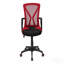 Chaise de bureau, hauteur réglable, pivotante, ergonomique, accoudoirs, bureau d'ordinateur, travail, filet rouge, métal noir, contemporain, moderne