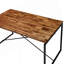 Table de salle à manger en chêne et noir avec base en métal