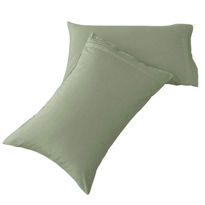 Lot de 2 taies d'oreiller en microfibre douce brossée