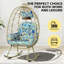 Chaise berçante intérieure en osier avec coussin et coussin pour la détente dans le patio Balcon-1784442585
