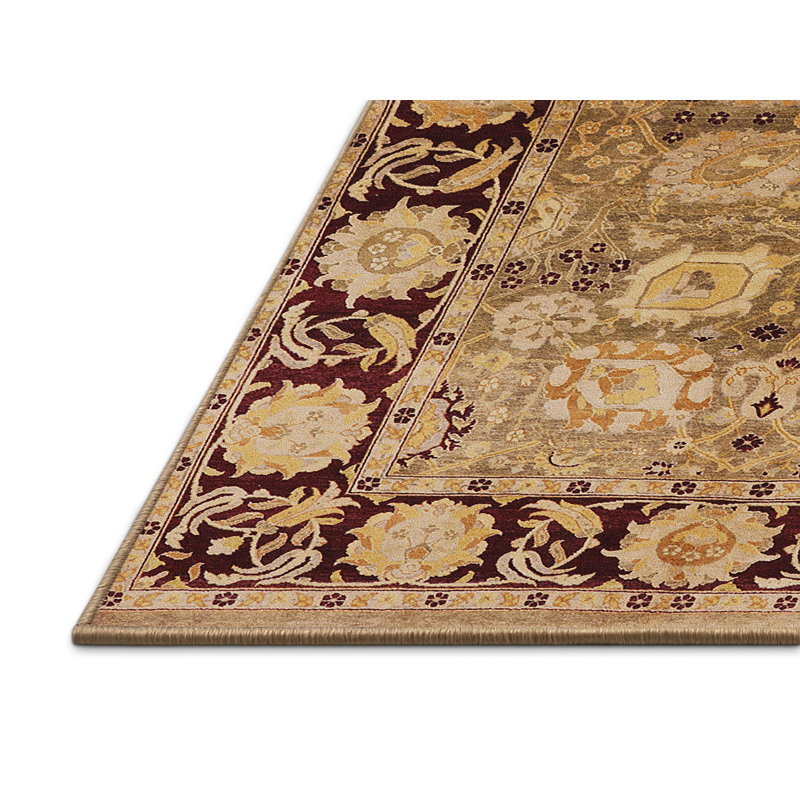 Tapis oriental rouge / brun clair Cavanagh, Rectangle 2 pi x 4 pi