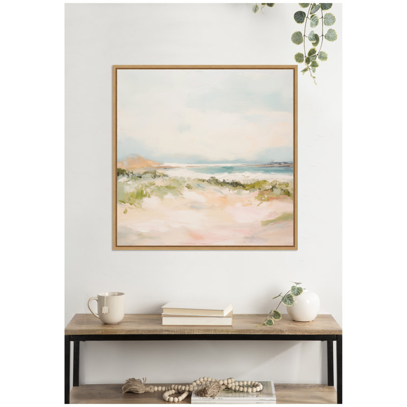 «Tranquil Landscape III Square» par Amy Lighthall, reproduction d'art sur toile encadrée, Tanné