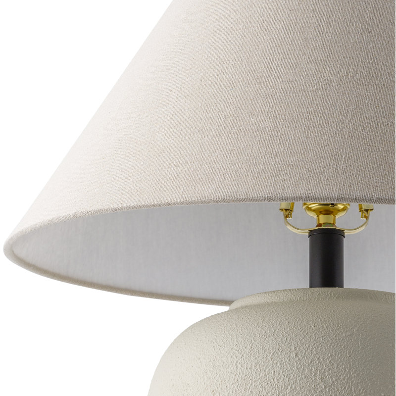 Lampe de table en céramique Eustacia, Beige