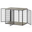 Meuble élégant pour cage de chien avec 3 portes, parfait pour les chiens de grande et moyenne taille, alliant confort et durabilité.-1969119681