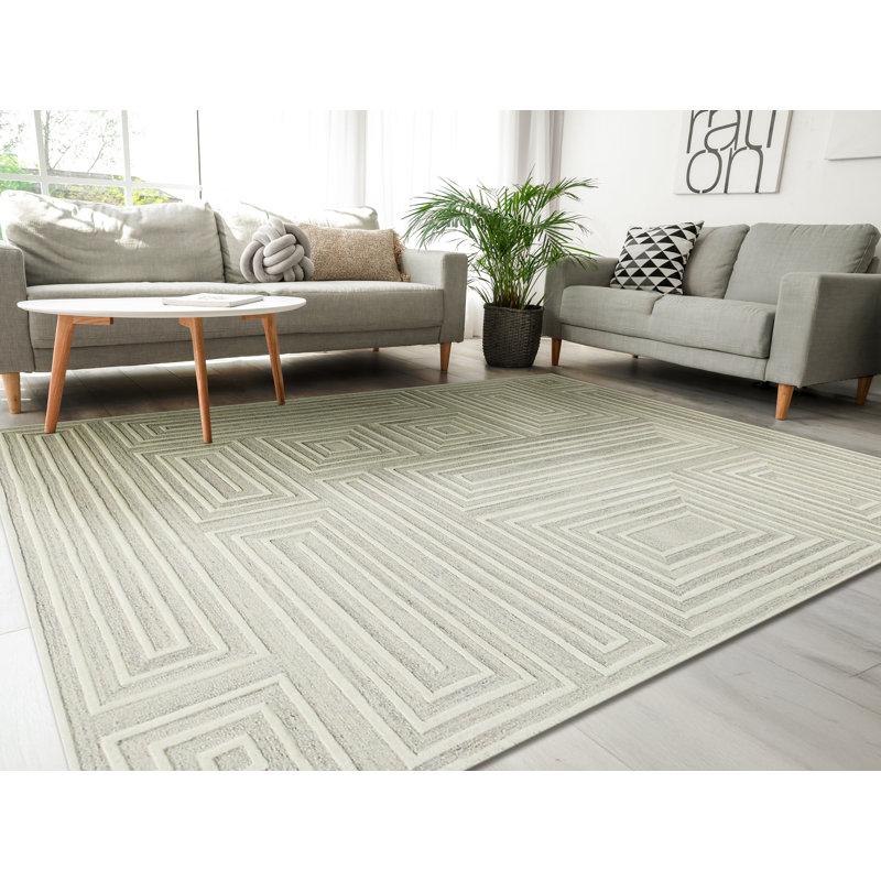 Teton Handmade New Zealand Wool Cream/Ivory Area Rug, Rectangle 12' x 15'