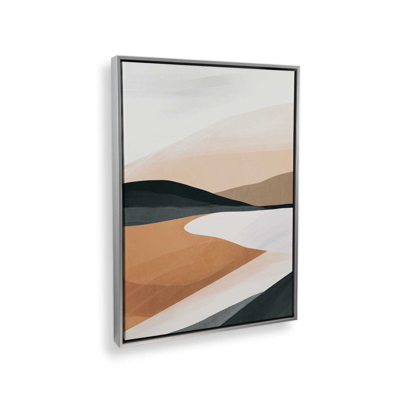 «Abstract Art Landscape 15» par ThingDesign Print, L 12 po x H 16 po, Framed Print, Tanné