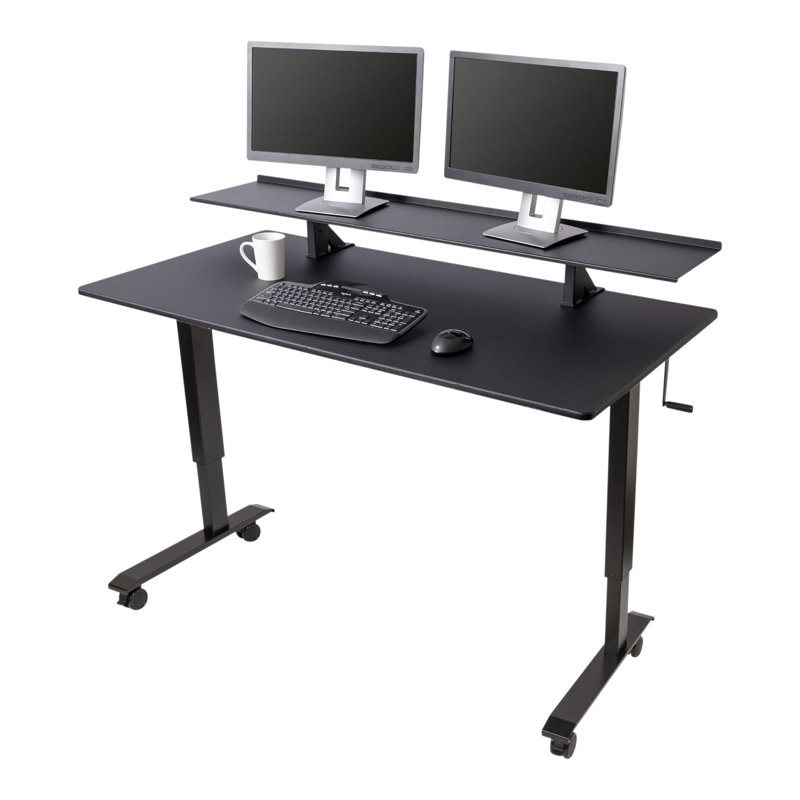 Bureau debout à hauteur ajustable Lacure, H 32 po x l 59 po x P 29,5 po