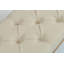 Repose-pieds traditionnel capitonné en tissu d'aspect lin