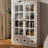 White Solid + Manufactured Wood + Tempered Glass Display Cases