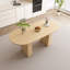 Table de salle à manger ovale, table de salle à manger de style ferme moderne avec surface imperméable et résistante aux égratignures-22210217