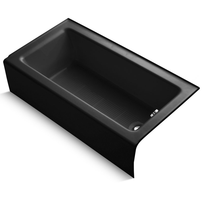 Bellwether 60" x 32" Soaking Bathtub, Black Black, Right