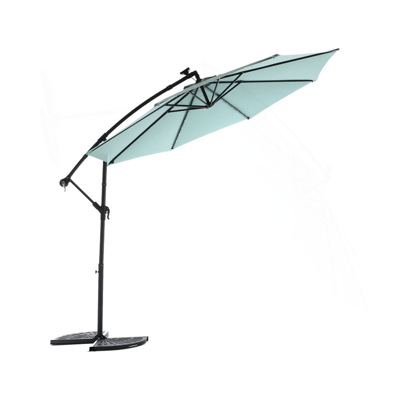 Parasol de marché à DEL 10 pi, Vert clair