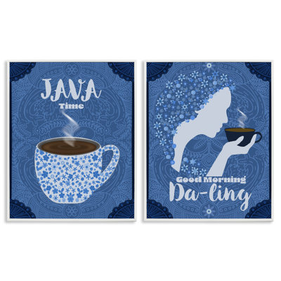 Ensemble de 2 giclées Java Time Good Morning Coffees, par Lori Mosley