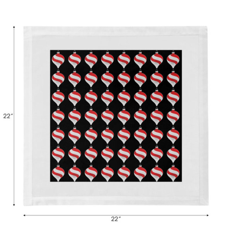 Cotton Blend Square Napkins, Black