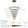 6-Ring LED Chandelier Light Modern Ceiling Light Fixture 3000-6000K Color Temperature Timing With Remote Control
