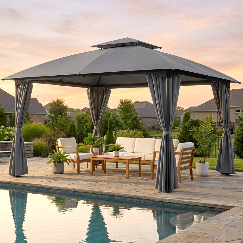 10 Ft. W x 10 Ft. D Steel Pop-up Gazebo