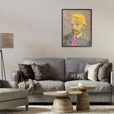 Van Gogh in Yellow hat Framed Giclee, design by Masters Redux