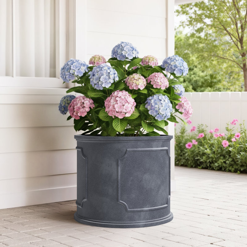 Dyer Handmade Pot Planter, Lead Lite, 19.69" H x 23.62" W x 23.62" D