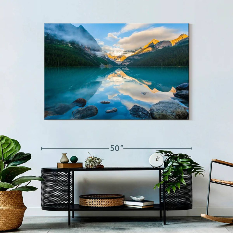 Alvord Lake Louise, reflet du lever du soleil, H 32 po x l 48 po