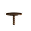Table d'appoint au fini noyer, piédestal rond, base en bois composite, sans tablier, transitionnel