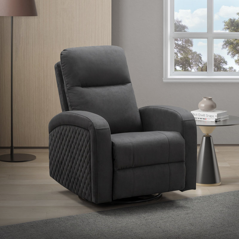 Fauteuil inclinable manuel standard de 37 po de largeur, Polyester gris anthracite