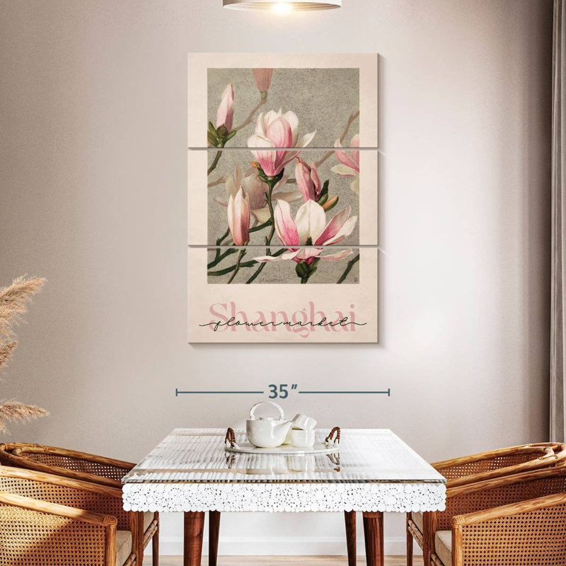 Harnek Shanghai Flower Market Poster, 50" H x 32" W