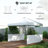 Outsunny 10' x 10' Pop Up Canopy Tent with 2 Half Sidewalls, UV50+ Height Adjustable Instant Sun Shelter with Wheeled Carry Bag, White